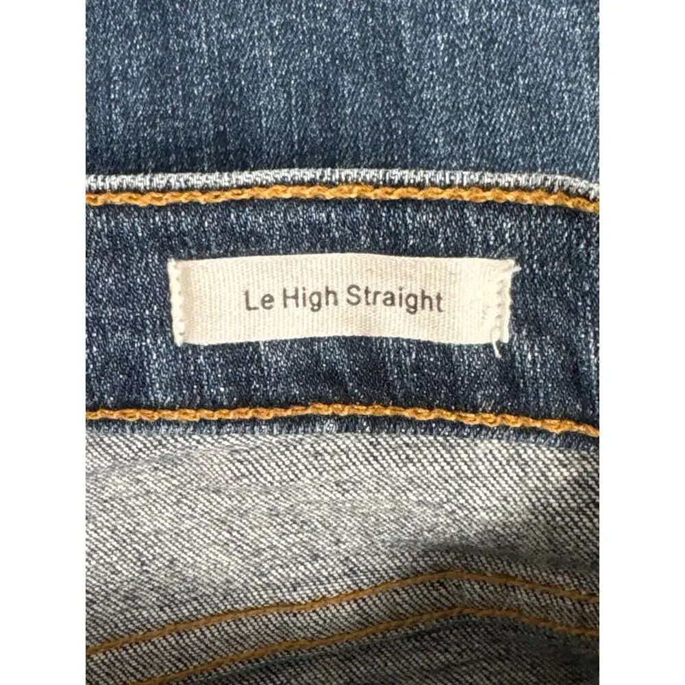 FRAME Le High Straight Jeans‎ in Broadway Medium Distressed Wash Size 28